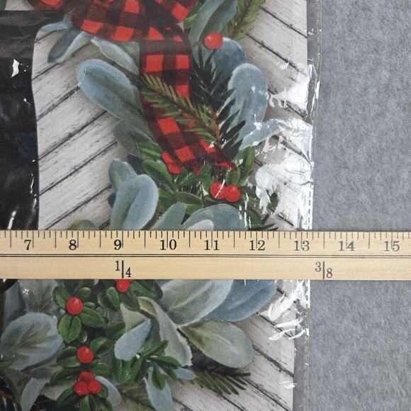 Briarwood Lane Winter Wreath Monogram Letter J Garden Flag NEW in Package - Picture 10 of 11